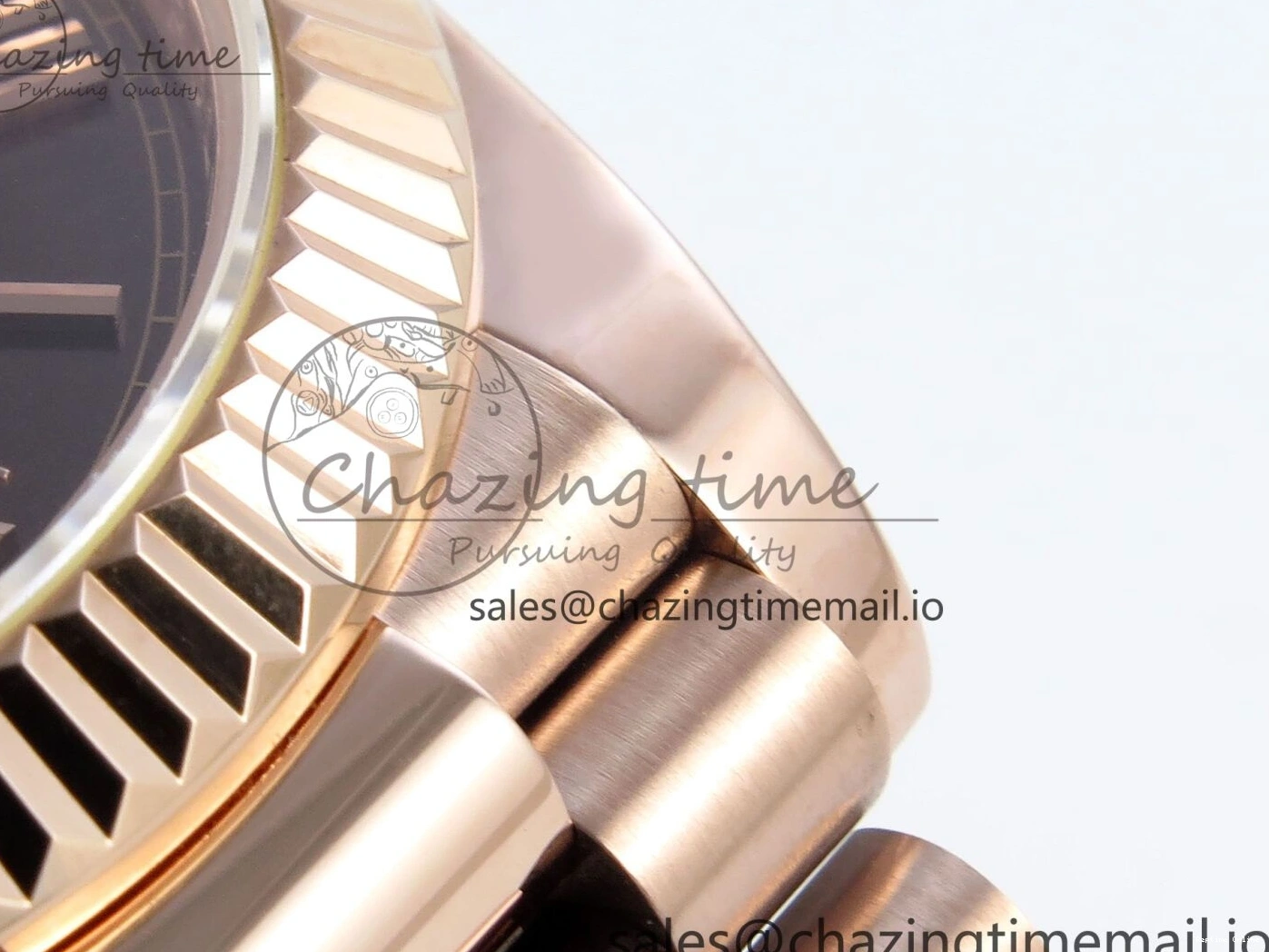 0217 QuickDry Day Date 40 RG 228235 KF 1:1 Best Edition Brown Roman Dial on President Bracelet VR3255 (Gain Weight) 838